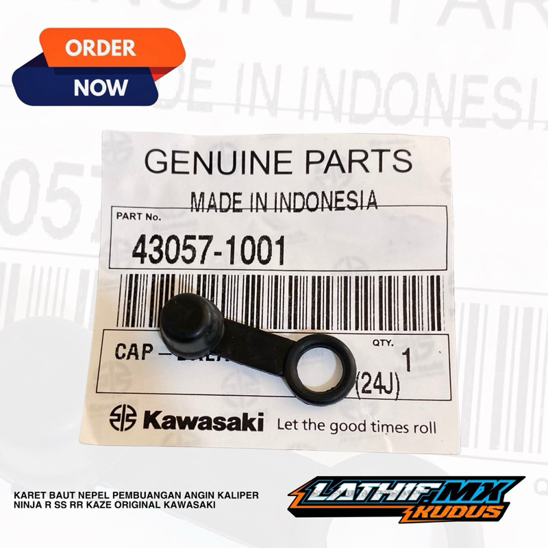 KARET TUTUP NEPEL ANGIN KALIPER NINJA KAZE ORIGINAL 43057-1001