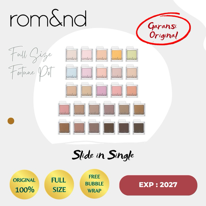 [READY] Romand Slide In Single Eyeshadow - Romand Eyeshadow