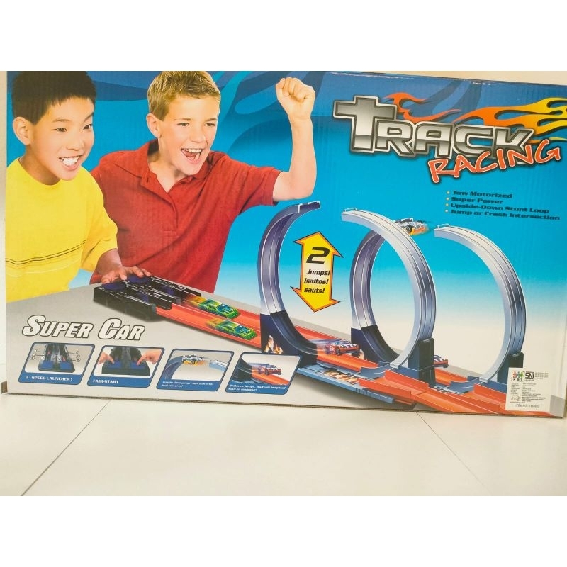KIDZMANIA - TRACK JALANAN MOBIL HOTWHEELS 2 JALUR - TRACK RACING MOBIL HOTWHEELS