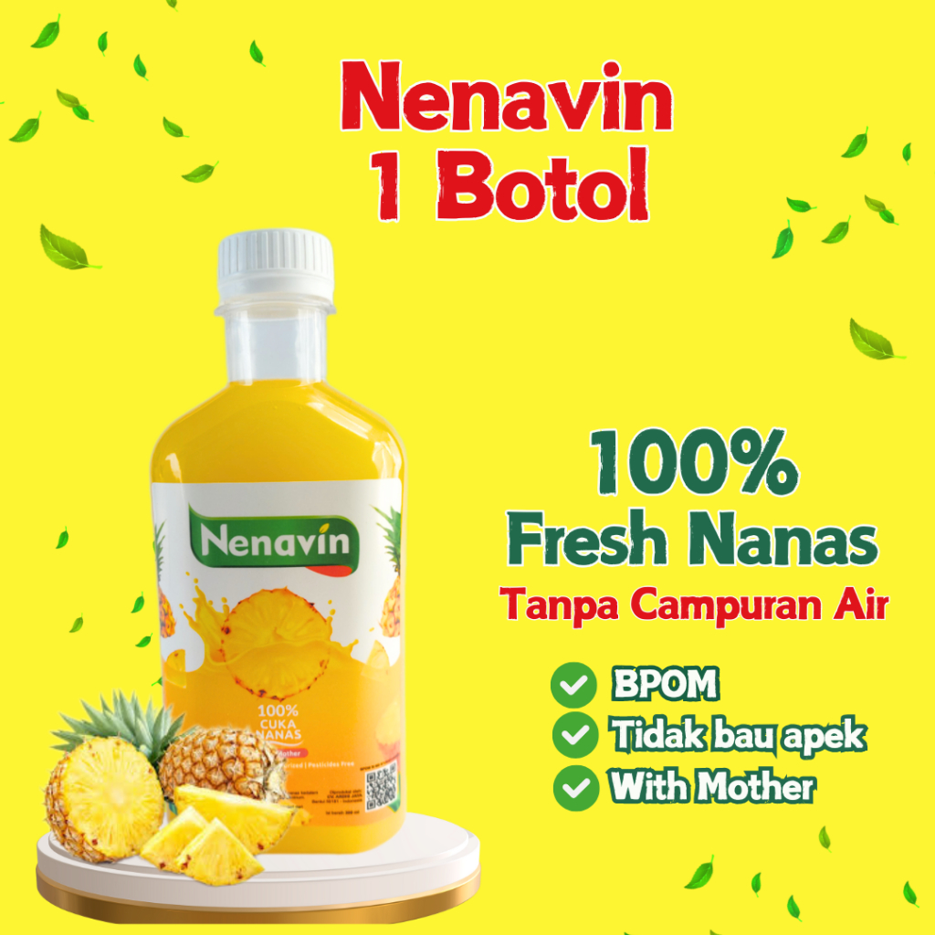 

Nenavin Cuka Nanas Original 1 botol 300 ml Turunkan Kadar Gula Darah