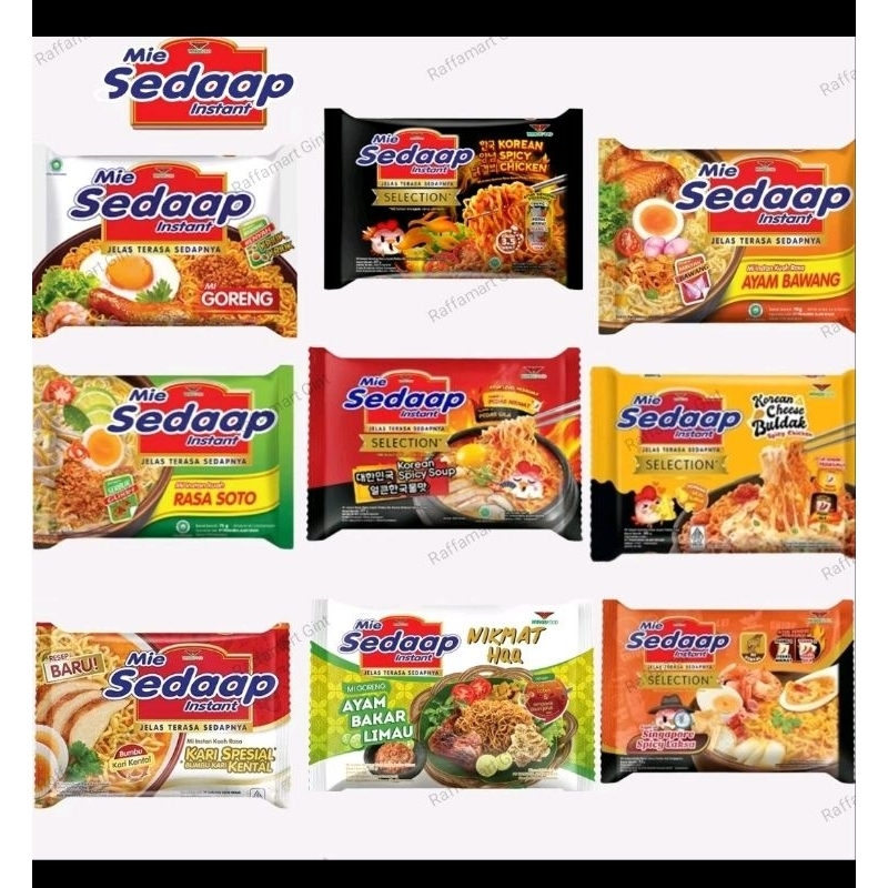 

sedaap mie instan 75gram all varian