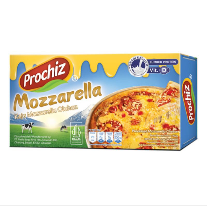 

PROCHIZ Mozzarella Keju Olahan 160 g