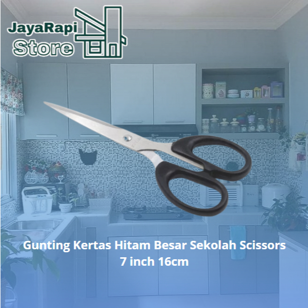 

Gunting Kertas Hitam Besar Sekolah Scissors 7 inch 16cm