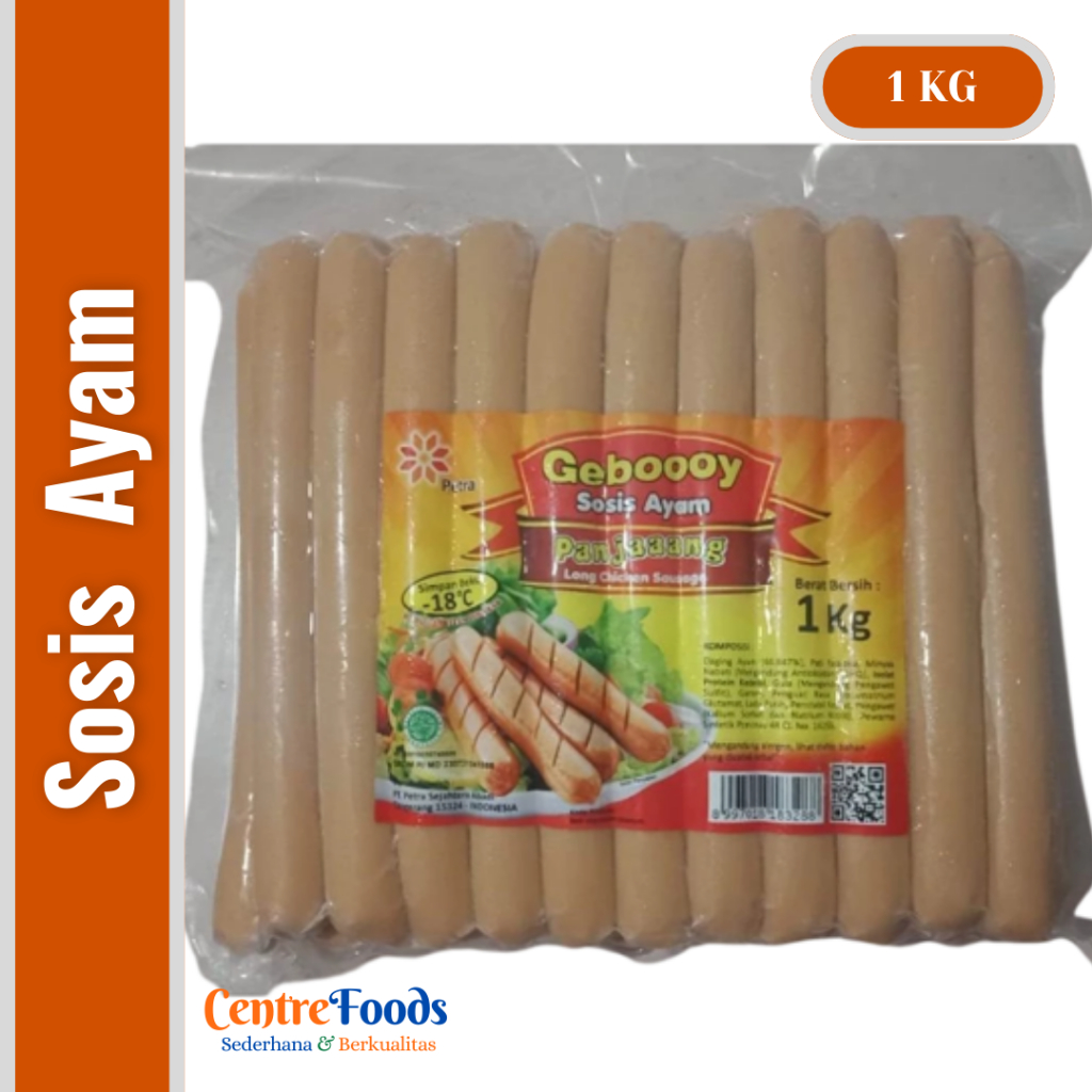 

Sosis Ayam Panjang - Long Chicken Sausage Geboy GEBOOOY | 1.000gr [ Harga Per BKS ]