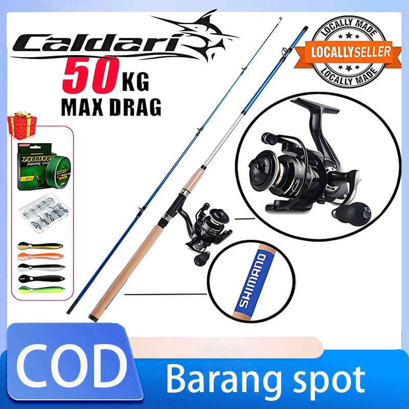 Shimano Pancing Set Fishing Rod Set Joran ultrabender Pancing 1 Set Fishing Rod Spinning Reel