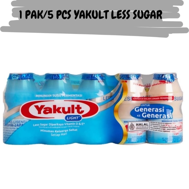 

Yakult Minuman Fermentasi Light Less Sugar Isi 5x65 ML TStore