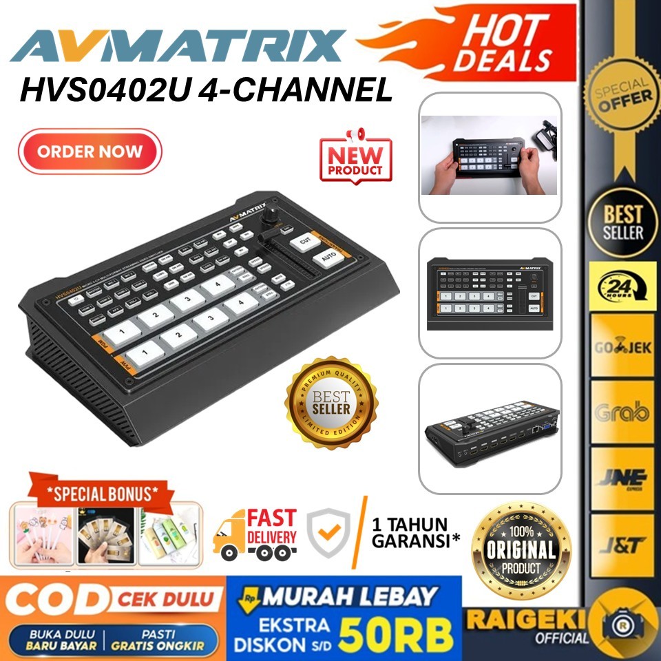 AVMATRIX HVS0402U 4-Channel Live Streaming Video Switcher