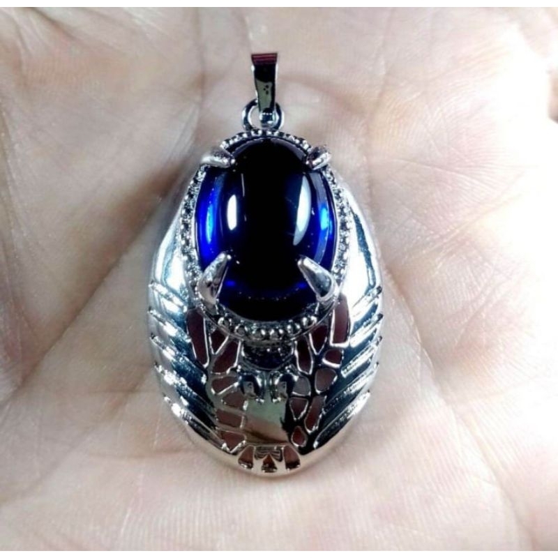 Liontin Bandul Blue safir model Capung Dimensi 13×18