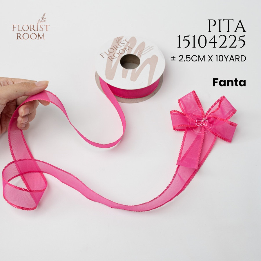 

Pita 15104225 - ±2.5 cm x 10 yard - RIbbon Hadiah Hamper