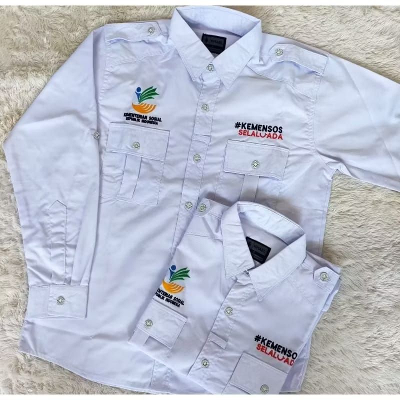 lengan panjang kemeja kemensos baju kemensos pdh kemensos baju kemensos
