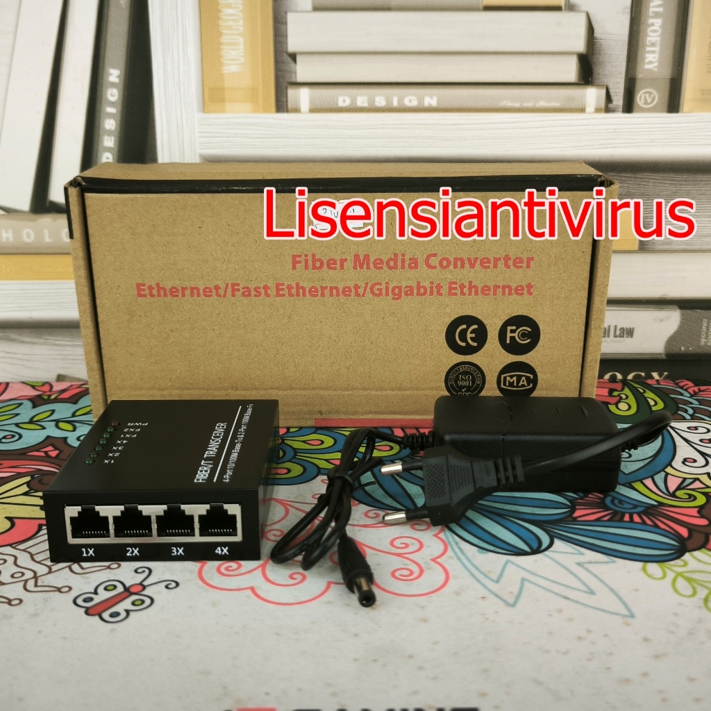 Single HTB 2FO To LAN AB Full Set HTB Fiber Optic 2FO to 4LAN AB include adaptor