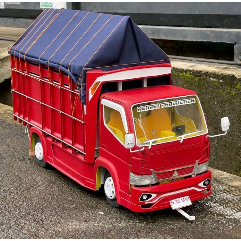 (PROMO)MINIATUR TRUK OLENG JUMBO 42 Cm MINIATUR TRUK OLENG BESAR UKURAN JUMBO LAMPU TERPAL