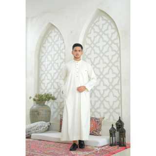 AL Haramain Jubah / Gamis Pria Remaja & Dewasa Premium Series ( 7073) | Coklat | Cream | Abu Muda | 
