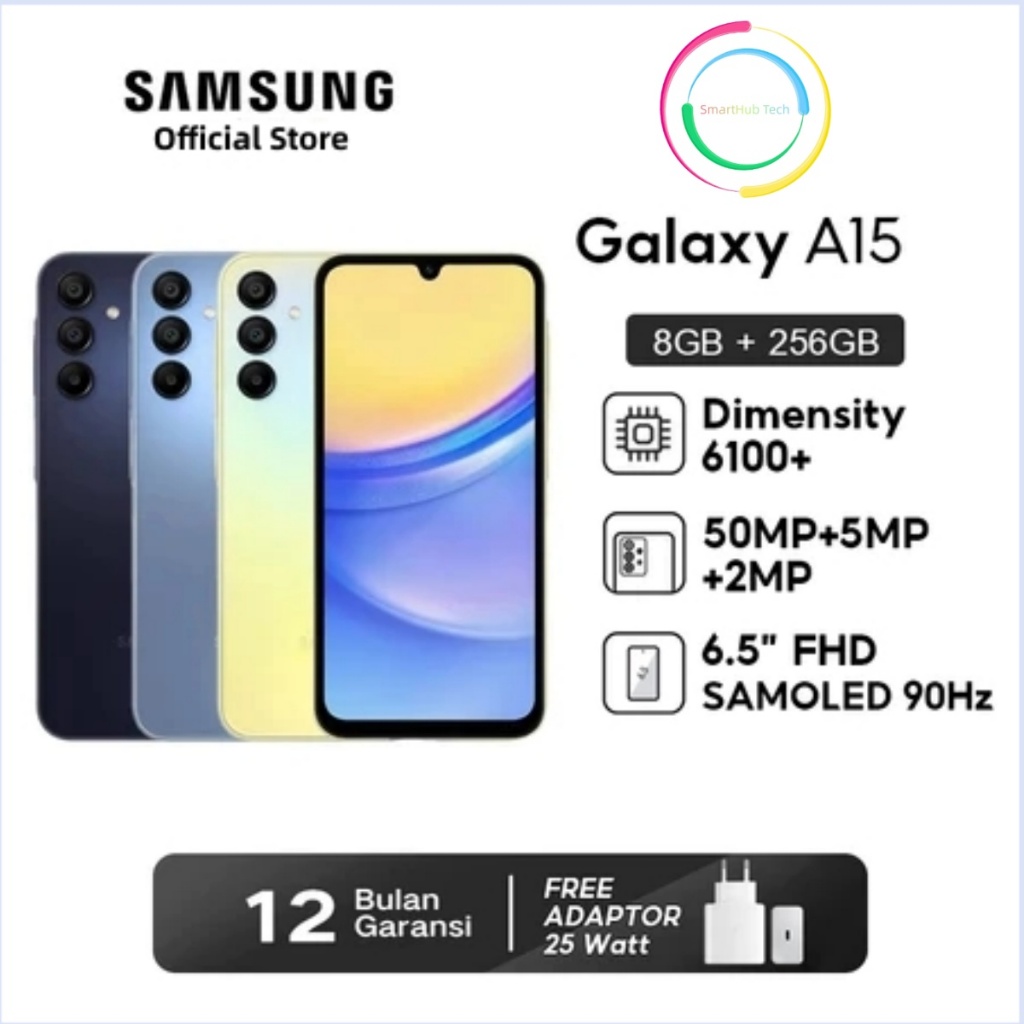 HP Samsung Galaxy A15 4G RAM 8GB/256GB Baru Smartphone COD