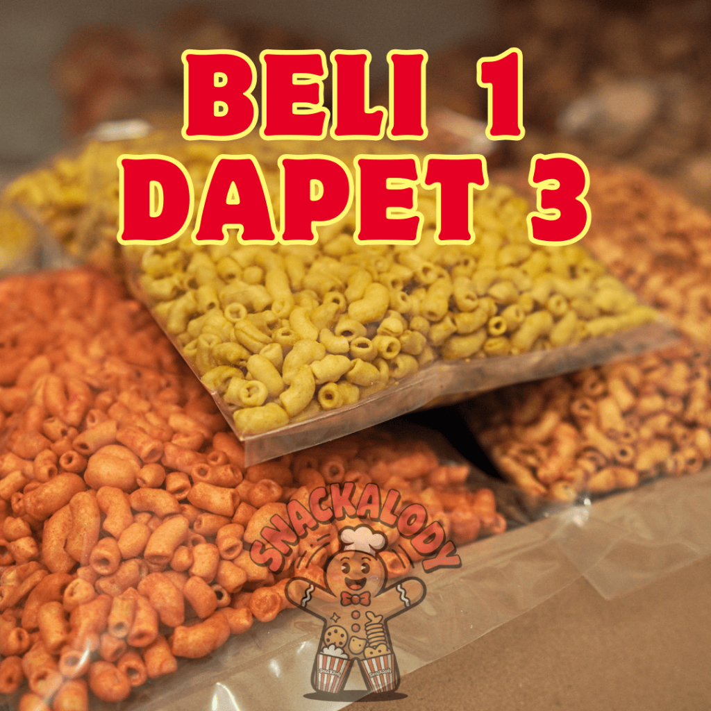 

Paket Hemat Makaroni Bantet Beli 1 Dapet 3 | Snack Jajanan - Snackalody