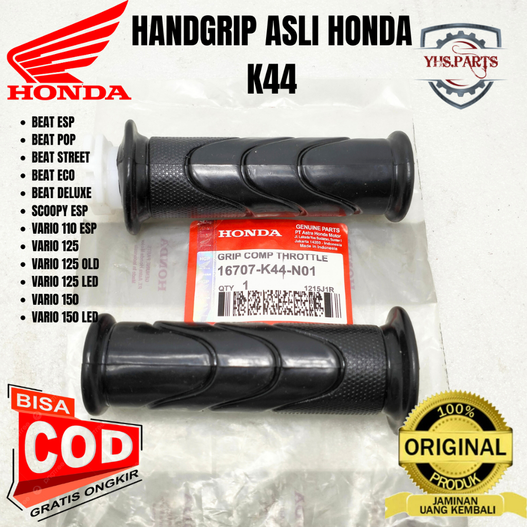 ASLI ORIGINAL HANDGRIP HONDA AHM K44 B EAT ESP BEAT POP BEATSTREET BEAT ECO BEAT DELIXE SCOOPY ESP V