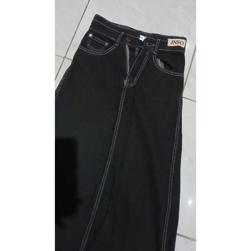 JINISO - Highwaist Rok Slit Jeans (PRELOVED)