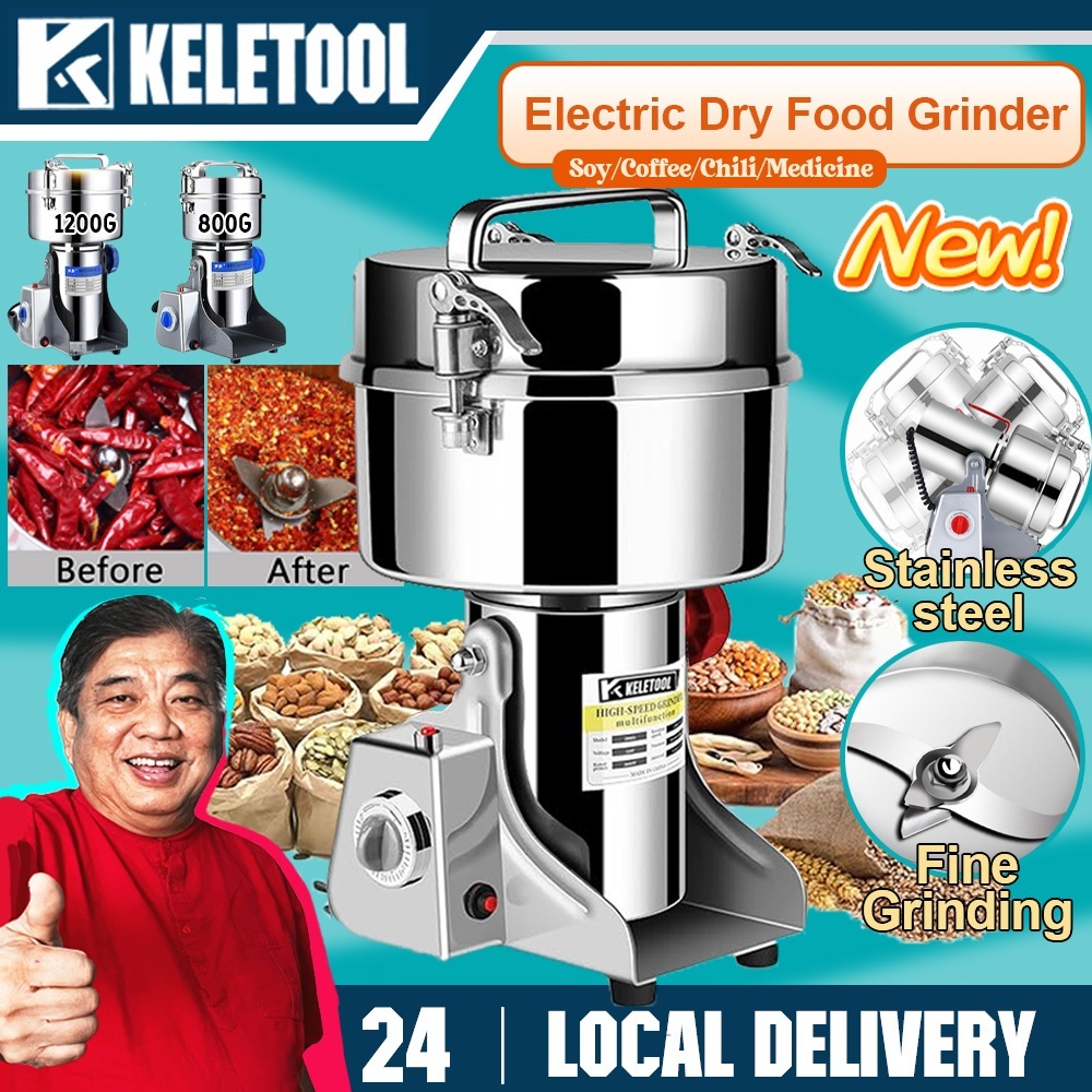 1800G Mesin bubuk tepung Penggiling Gerinda Herbal Biji Kacang Obat Mesin Giling Grinder Elektrik