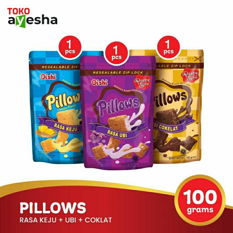 

Oishi Pillows 100 gr - 5 Varian Rasa