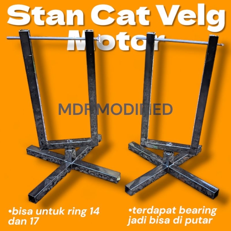 Stand Cat Velg Motor Putar / Meja Cat Velg / Tempat Cat Velg / Meja Cat Putar