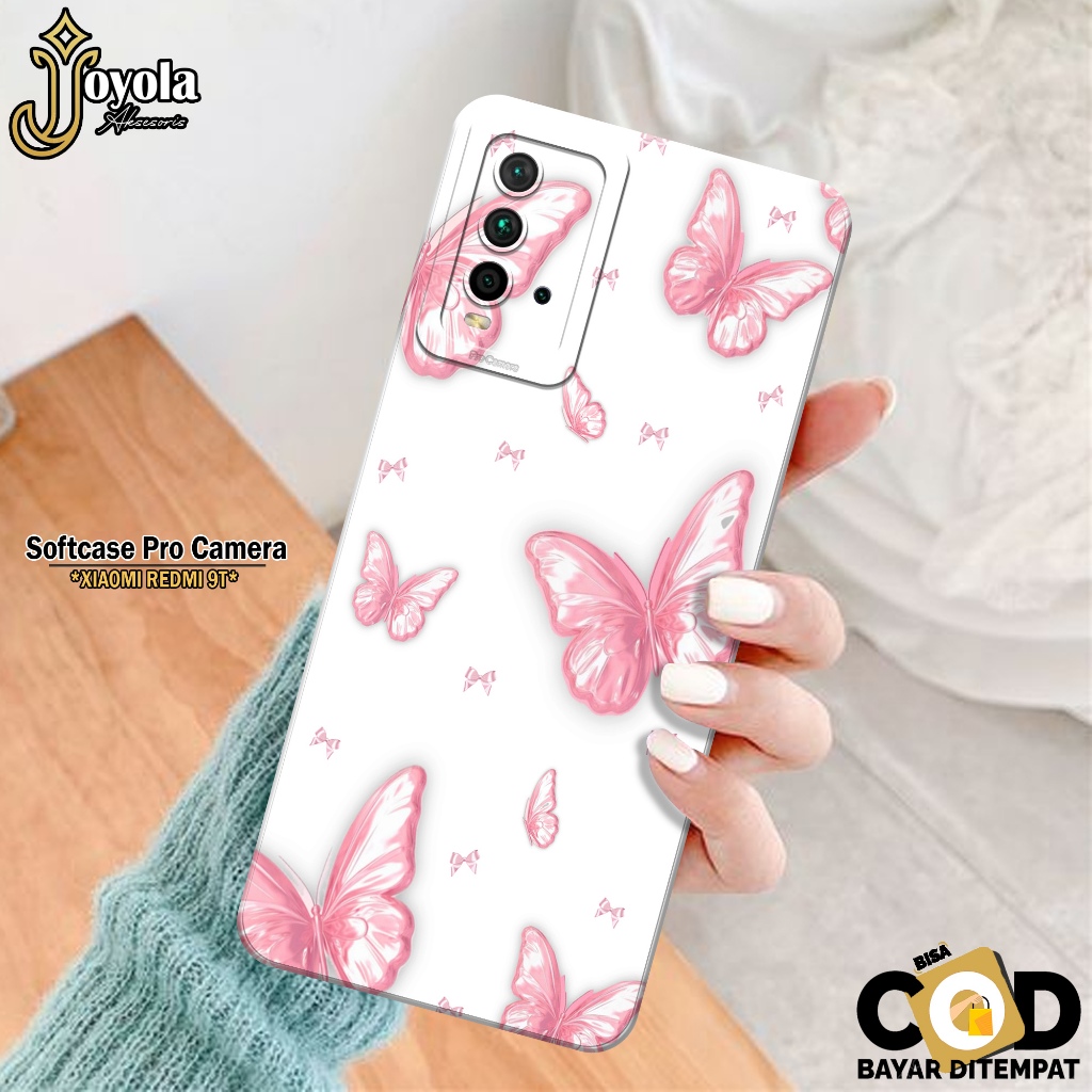 JOYOLA Case XIAOMI REDMI 9T Terbaru - Fahion Case Kupu Kupu - Softcase  XIAOMI REDMI 9T - Pro Camera