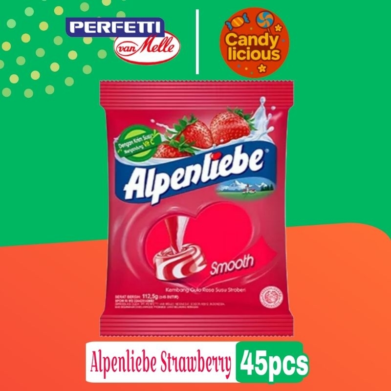 

Permen Alpenliebe Smooth Strawberry Bag isi 45pcs