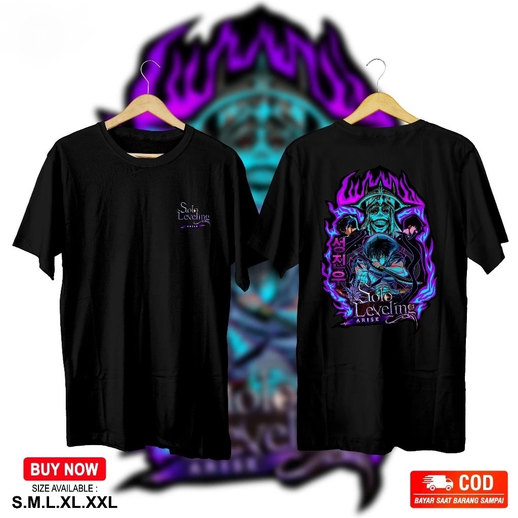 KAOS Anime Solo Leveling KAOS DISTRO Anime Solo Leveling KAOS PRIA WANITA
