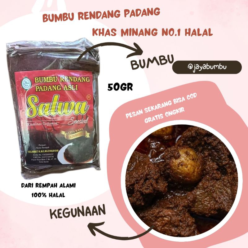

KAYABUMBU - Bumbu Pemasak Rendang Rempah Asli Minang Kualitas Terbaik Berat 50gr