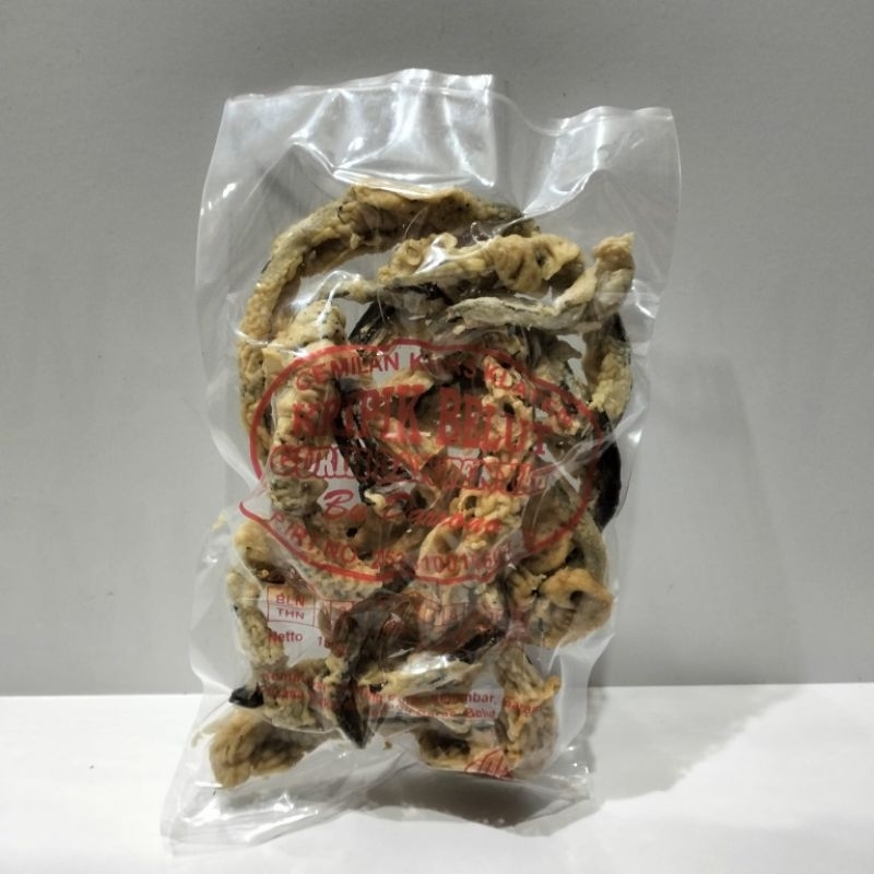 

100gram kripik belut Bu Darsono renyah dan gurih