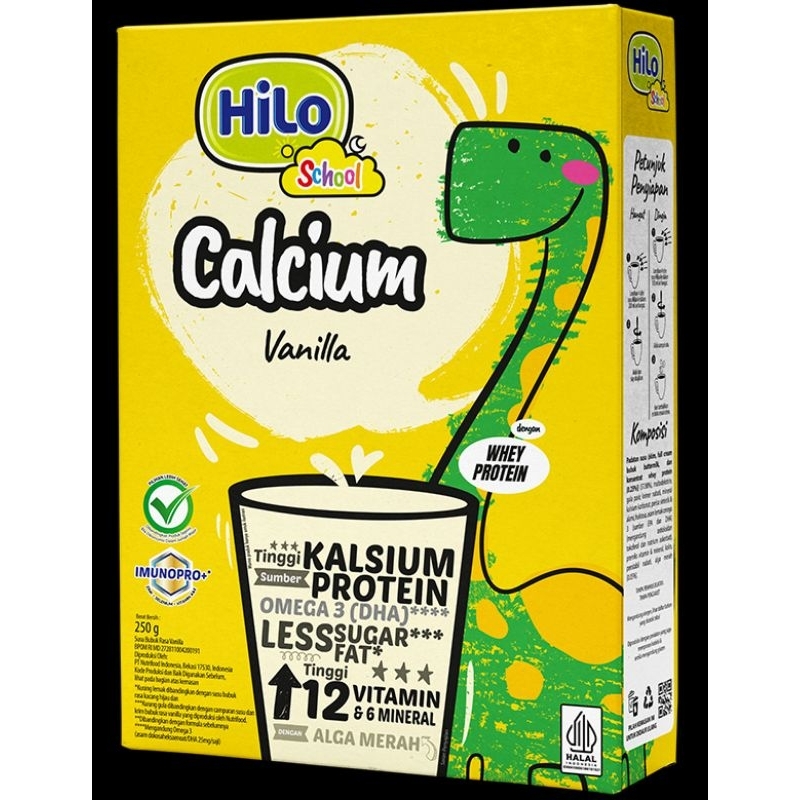 

Hilo School Vanilla 1kg/1000gr Susu Anak 5-12tahun Susu Kalsium Susu Protein Susu Less Fat whey protein Alga Merah