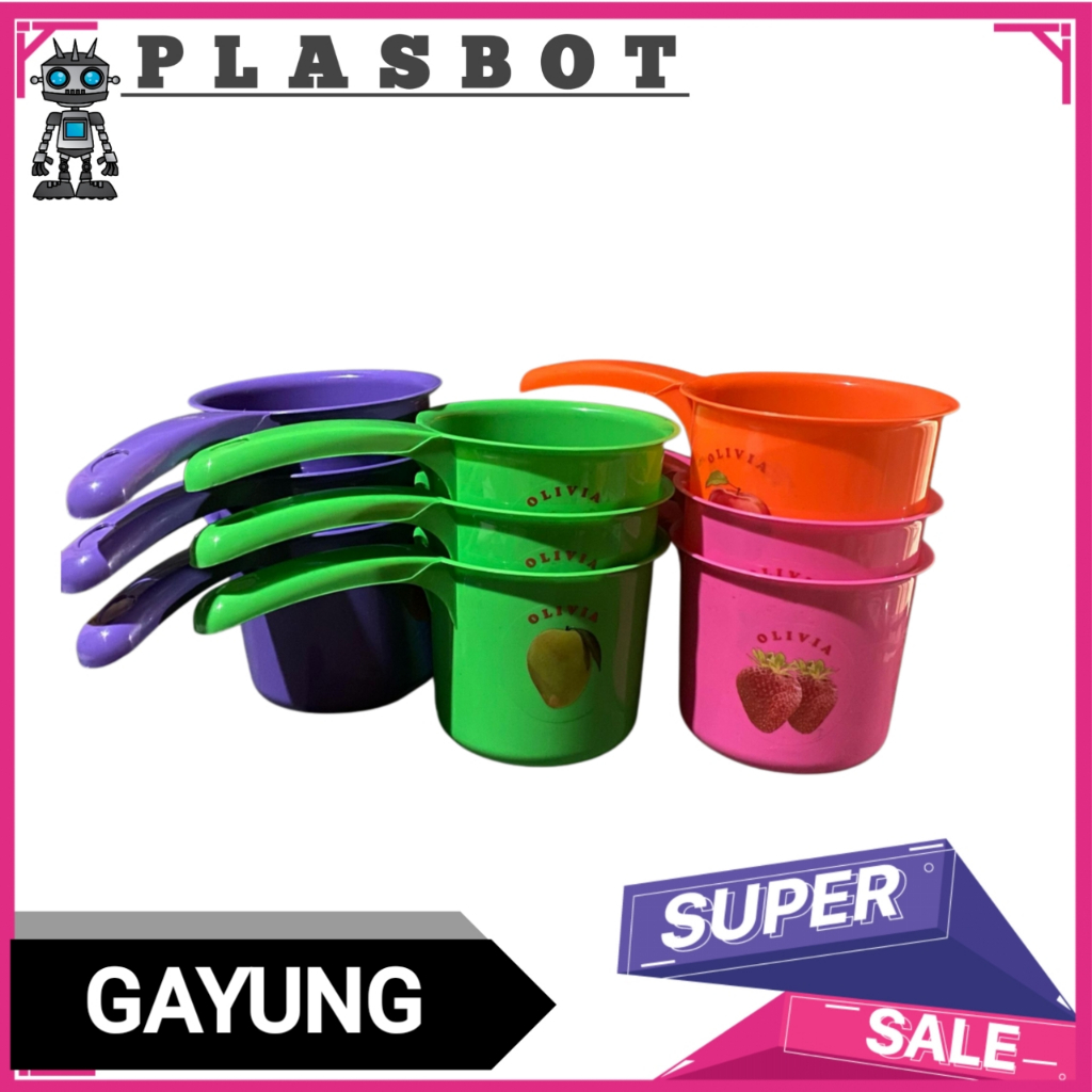 Gayung Mandi Warna Warni/Ciduk Kamar Mandi Jumbo Tebal