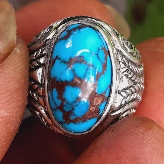 Batu Akik Pirus Mesir Turquoise Urat Ceplok