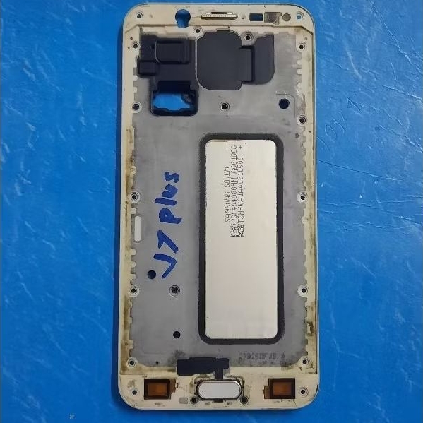 Fullset Bazel Baterai Speaker  Tombol Home Vibra Samsung J7 Plus Original Copotan