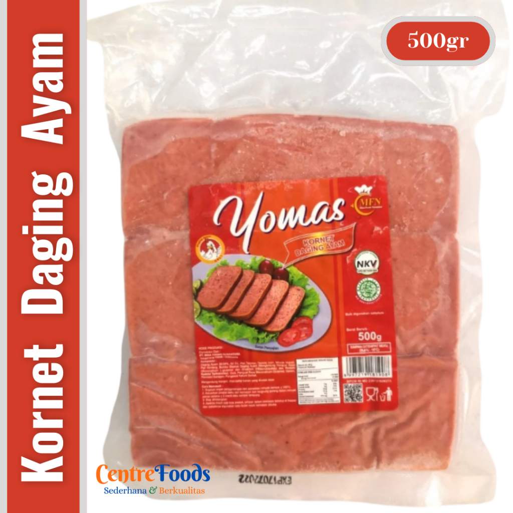 

Kornet Ayam - Chicken Corned YOMAS | Isi 12 Pcs - 500gr [ Harga Per BKS ]