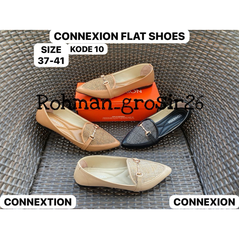 sandal flatshoes wanita connexion