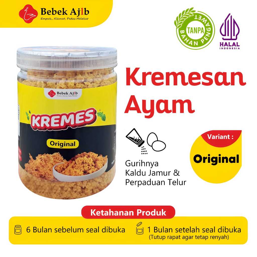 

Kremes Ayam/Kremesan Ayam Goreng 200 gram Bebek Ajib