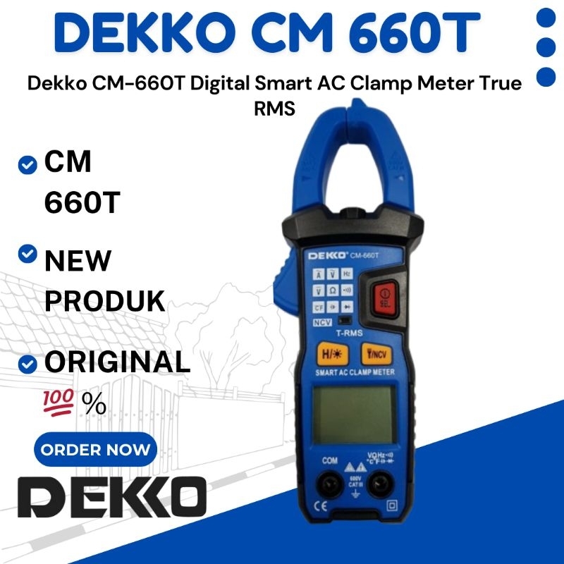 Dekko CM-660T Digital Smart AC Clamp Meter True RMS
