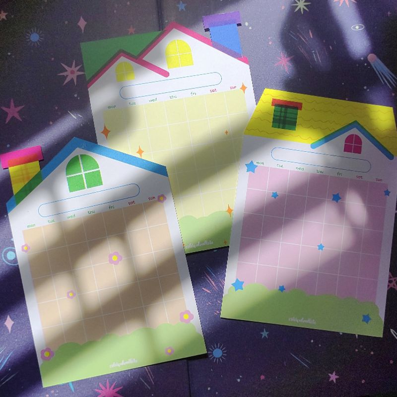 

Blank CalenDOOR Journal Planner Undated Calendar by colorfulpallete