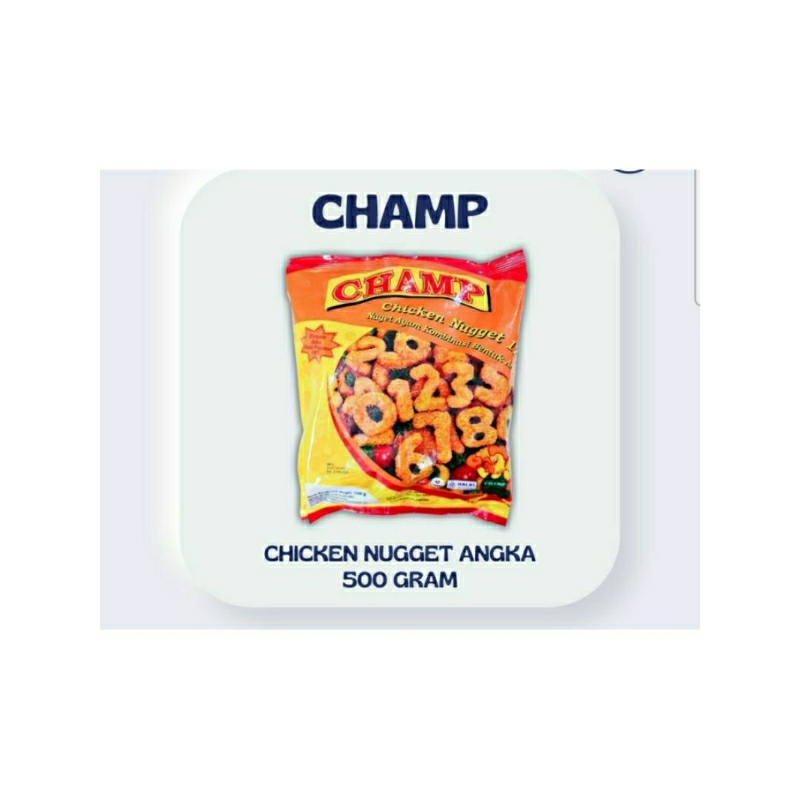 

Champ Chiken Nuget Angka 500gram