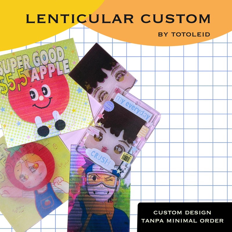 lenticular foto custom / lenticular jasa cetak foto / lenticular keychain