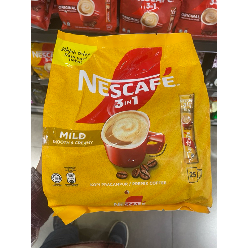 

Nescafe 3in1 Mild Smooth & Creamy malaysia isi 15 sachet