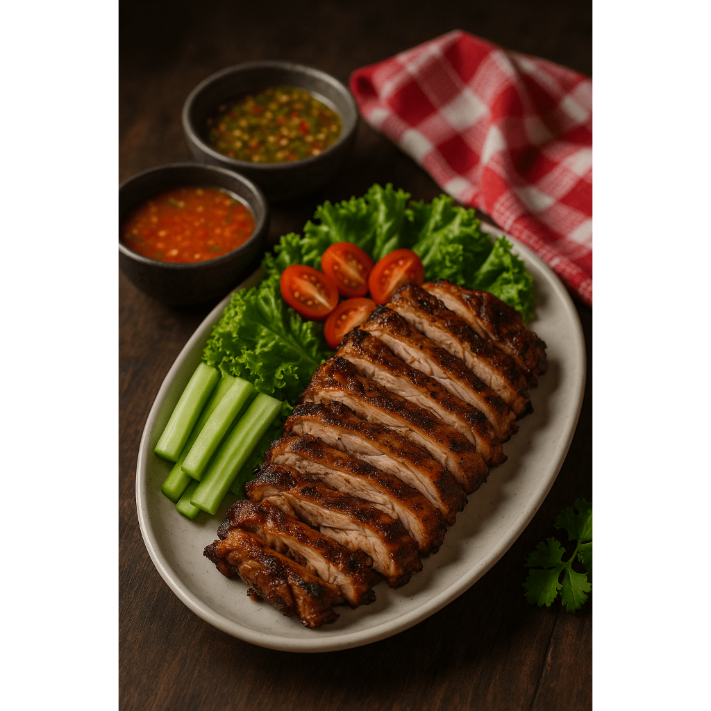 

Ayam Panggang Asap Kayu Senangi | Fillet portion | Free Sambal |Wood Smoked Roast Chicken