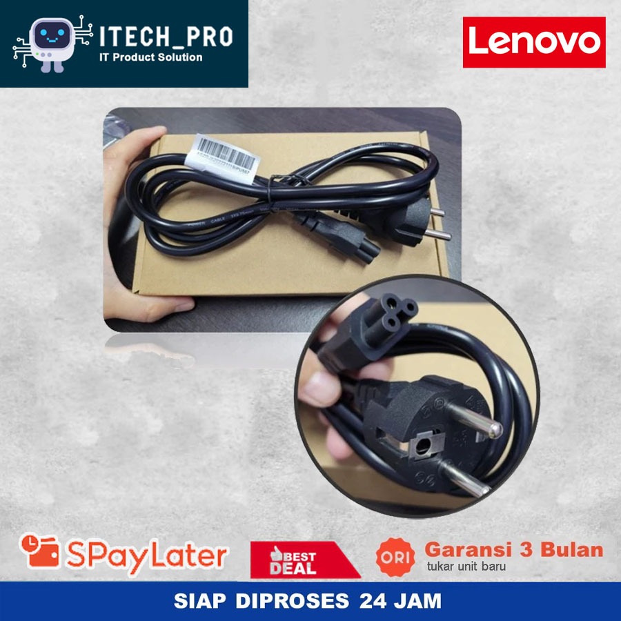 Kabel power adaptor charger laptop Lenovo Thinkpad Original 3 lubang