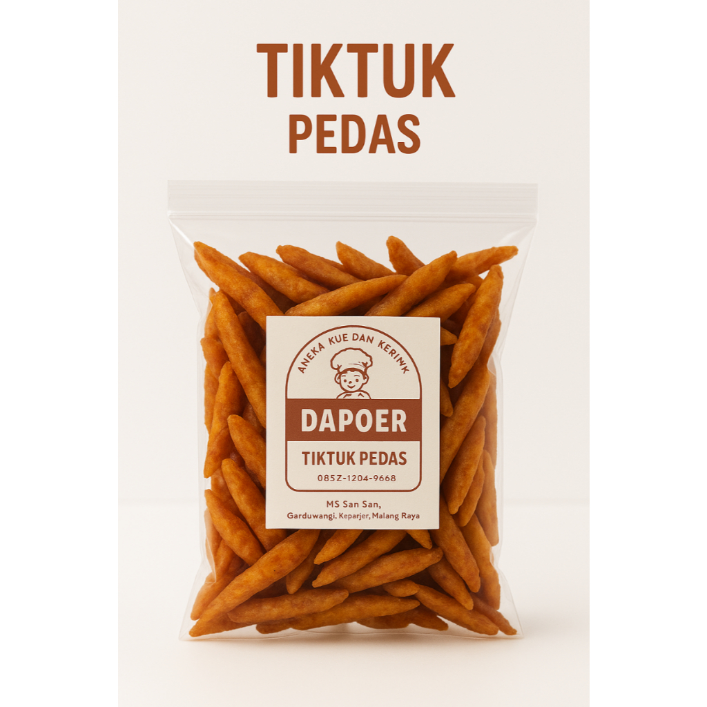 

Cemilan Bungbulang Tiktuk Pedas Kriuk