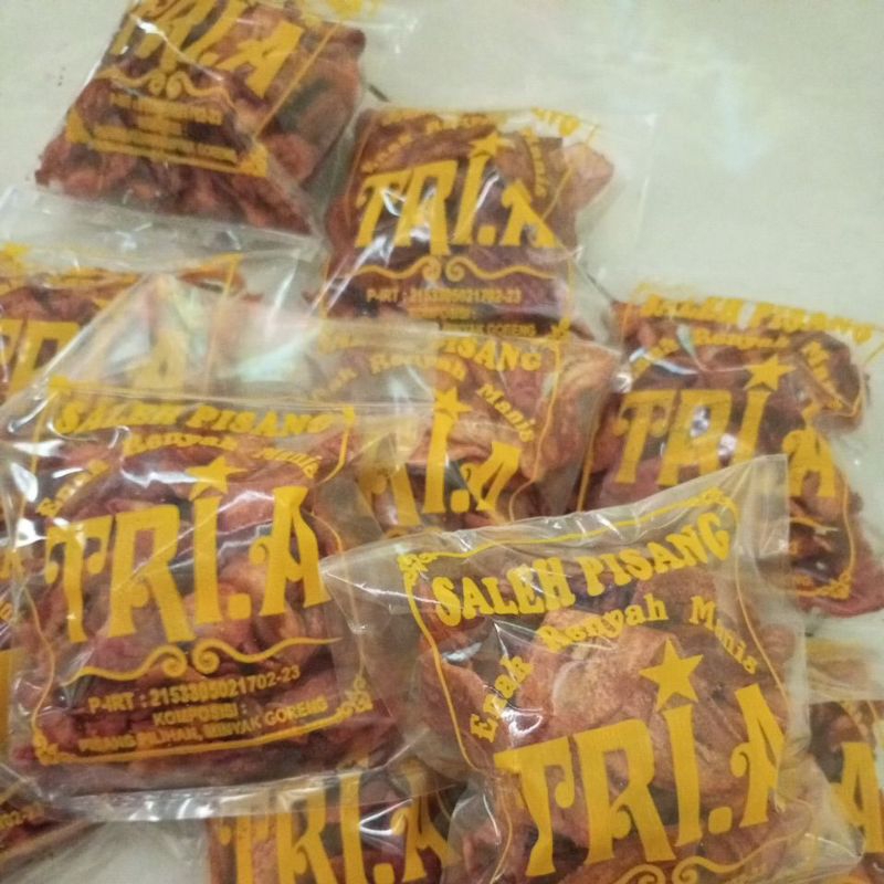 

keripik pisang manis/saleh kering kemasan 100gr