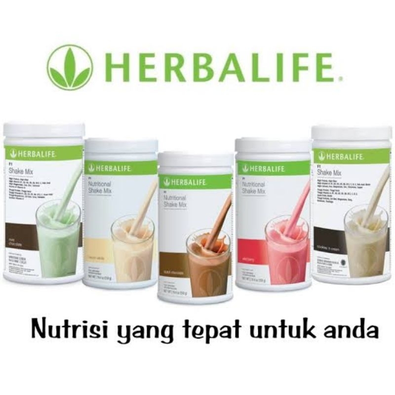 PROMO Herbalife F1 Shake Mix | Susu Herbal Original | Susu Diet Rendah Kalori Pengganti Sarapan | Hi
