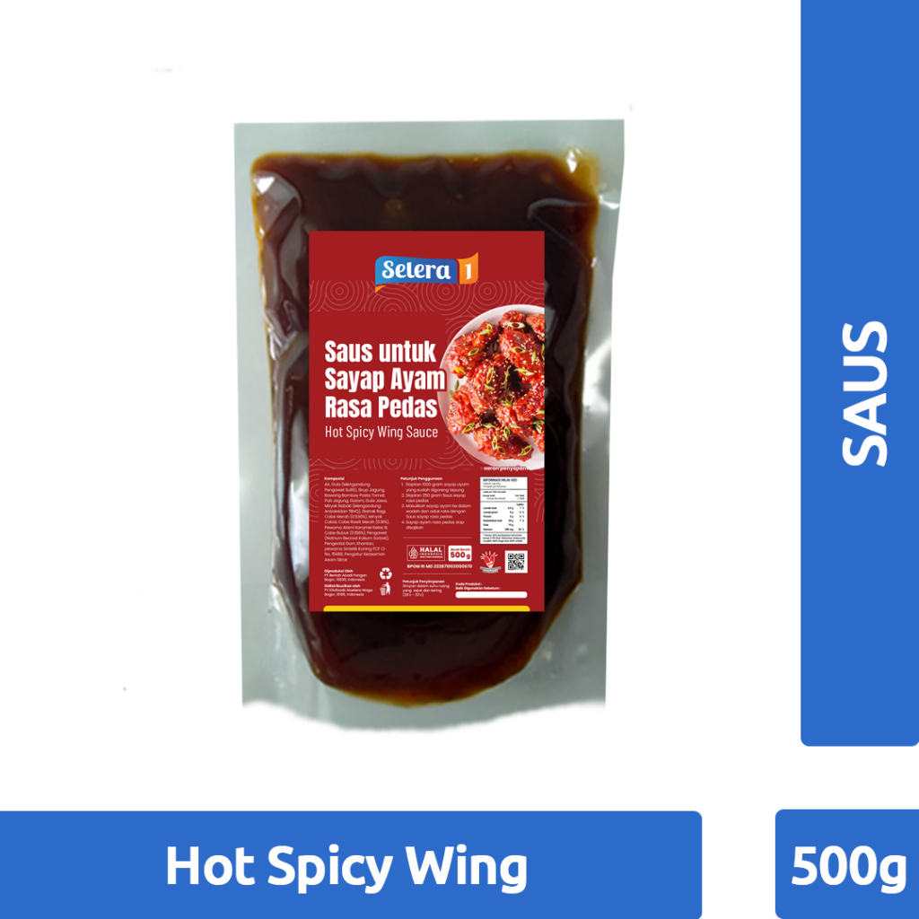 

Hot Spicy Wings Sauce - Saus Sayap Pedas Selera1 ukuran 500 gr/Pack