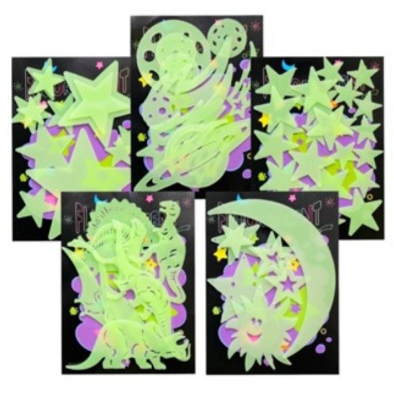 

J (J6) STIKER KARAKTER / GLOW IN THE DARK