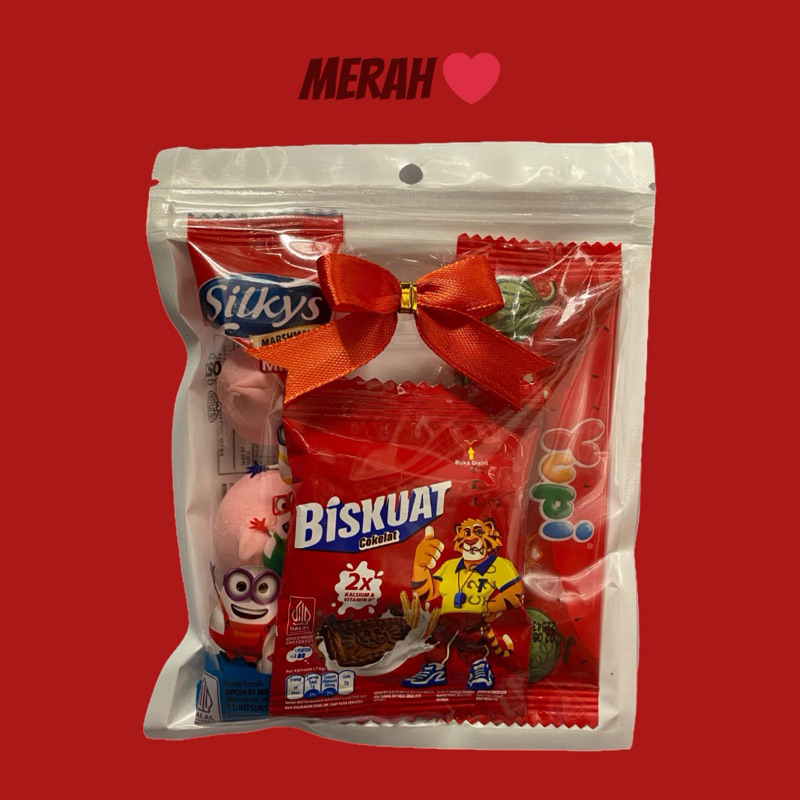 

( SAGALA HAYANG ) Mini Gift Snack Tema Warna Merah