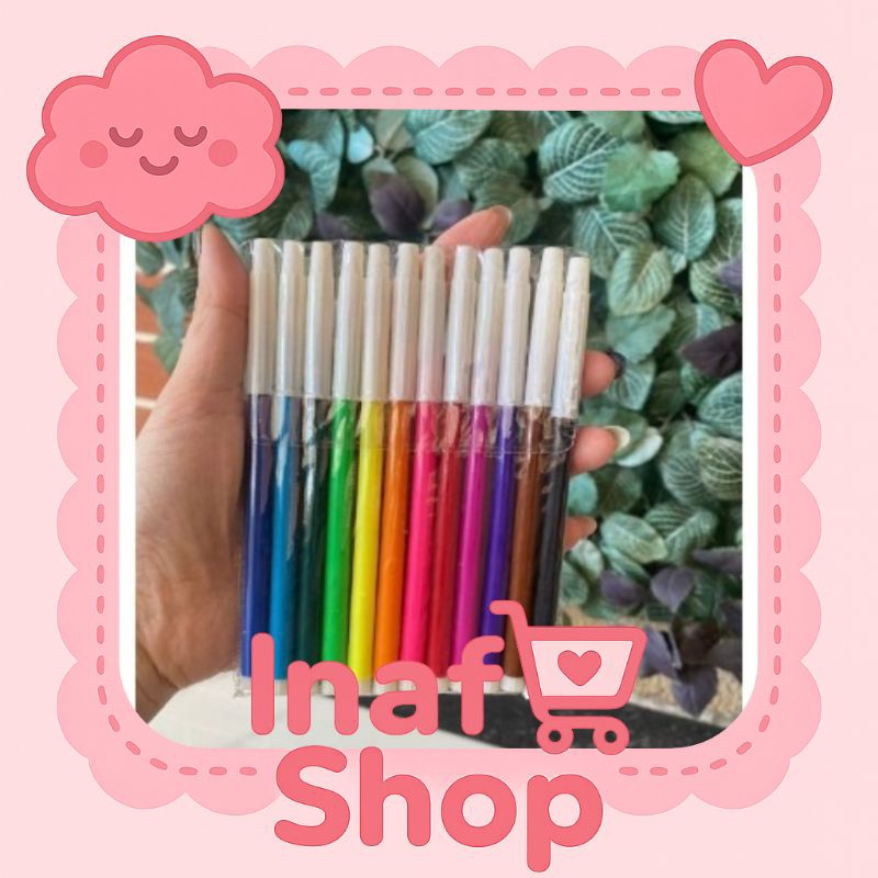 

Spidol Warna Isi 12 Lengkap / Colour Spidol